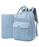House of Quirk Diaper Bag Backpack for Baby Waterproof Travel Baby Bag with Changing Pad Insulated Bottle Pockets & Stroller Straps - Blue