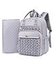 House of Quirk Diaper Bag Backpack for Baby Waterproof Travel Baby Bag with Changing Pad Insulated Bottle Pockets & Stroller Straps - Grey