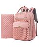 House of Quirk Diaper Bag Backpack for Baby Waterproof Travel Baby Bag with Changing Pad Insulated Bottle Pockets & Stroller Straps - Pink