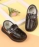 Cute Walk by Babyhug Velcro Closure Loafers with Star Applique - Black