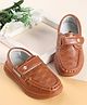 Cute Walk by Babyhug Velcro Closure Loafers with Star Applique - Brown