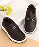 Cute Walk by Babyhug Slip On Solid Colour Loafers - Dark Brown