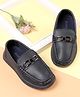 Cute Walk by Babyhug Slip On Solid Color Loafers - Navy Blue