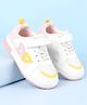 Babyoye Sneaker Shoes with Velcro Closure & Heart Design - White