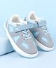 Babyoye Solid Colour Sneaker Shoes with Velcro Closure - Light Blue