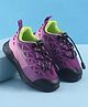 Babyoye Lace Up Solid Color Sneaker - Purple