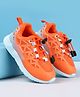 Babyoye Lace Up Solid Color Sneaker - Orange