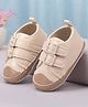 Cute Walk by Babyhug Velcro Closure Solid Colour Booties -Beige