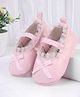 Cute Walk by Babyhug Slip On Booties with Bow Applique - Pink