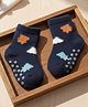 Ziory Knit Clouds Printed Anti Skid Socks - Navy Blue