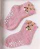 Ziory Knit Teddy Designed Anti Skid Socks - Light Pink