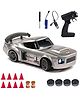 AKN TOYS RC Drift Car with Remote Control, 2.4GHz Racing Car, with Spare Tyres and Traffic Cones  - PACK OF 1 - ( COLOR MAY VARY )