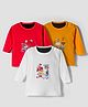 Kidi Wav Pack Of 3 Full Sleeves Animals Printed Tee - Multi Colour