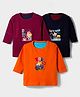 Kidi Wav Pack Of 3 Full Sleeves Animals Printed Tee - Multi Colour