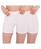 Adira Cotton Knit Pack Of 2 Solid Innerwear Shorts - White