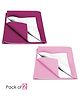 Baby Moo Plain Changeable Dry Sheet Water-resistant Bed Protector Pack Of 2 - Burgundy, Pink