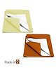 Baby Moo Plain Changeable Dry Sheet Water-resistant Bed Protector Pack Of 2 - Yellow, Brown