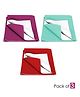 Baby Moo Plain Changeable Dry Sheet Water-resistant Bed Protector Pack Of 3 - Burgundy, Sea Green, Red