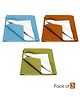 Baby Moo Plain Changeable Dry Sheet Water-resistant Bed Protector Pack Of 3 - Blue, Brown, Olive Green