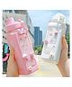 WOLTAX Kawaii Water Bottle with Straw Cute Large Water Bottles with Kawaii Stickers Aesthetic Leakproof Square Drinking Bottle.700 ml