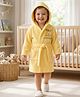 Babyhug Disney Terry Knit Hooded Bathrobe with Pockets & Lion King Applique - Yellow