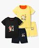Kidi Wav Pack Of 2 Half Sleeves Animals Printed Tee & Shorts Set - Multi Colour