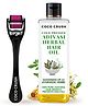 Coco Crush Adivasi Herbal Hair Growth Oil & Derma Roller | Reduces Hair Fall, Strengthens Roots - 100 ml