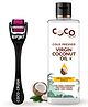 Coco Crush Cold-Pressed Virgin Coconut Hair Oil & Derma Roller | Promotes Hair Growth, Nourishes Scalp - 50 ml