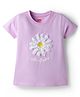 Babyhug Cotton Knit Half Sleeves T-Shirt with Sequin Detailing - Multicolor