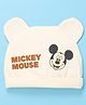 Babyoye Disney Interlock Knit Cap Mittens & Booties with Mickey Mouse Graphics & Ear Applique Multicolor - Diameter 8.5 cm