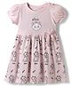 Babyoye Disney Cotton Knit Half Sleeves Frock with Marie Graphics - Multicolor