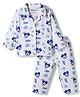 Babyoye Disney 100% Cotton Knit Full Sleeves Co-Ords Shirt & Pyjama Night Suit With Minnie Mouse Print - White