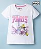 Babyhug Disney Single Jersey Knit Half Sleeves T-Shirt with Minnie Mouse Graphics - White
