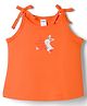 Tango Single Jersey Knit Sleeveless Bunny Printed Slip - Orange