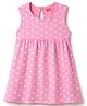 Babyhug Single Jersey Knit Sleeveless Polka Dot Printed Frock - Pink