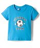Tango Single Jersey Knit Half Sleeves T-Shirt with Football & Text Print - Royal Blue