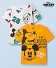 HoneyHap Disney Single Jersey Knit Half Sleeves T-Shirts with Mickey & Friends Graphics Pack of 2 - Multicolor