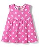 Babyhug Single Jersey Knit Sleeveless Frock With Floral Print - Pink