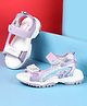 Cute Walk by Babyhug Velcro Closure Sandals with Glitter Print - Purple