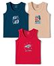 CUCUMBER Knitted Sleeveless Sports Theme Printed Sando Pack Of 3 - Multicolour
