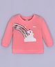 KETIMINI Cotton Looper Knit Full Sleeves Sequins Embellished Rainbow Designed & Unicorn Applique Detailed Winter Sweatshirt - Pink
