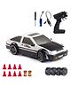 L.O.T CARS Flare Remote Control - 20Kmph, 2.4Ghz, 4 Wheel Drive, Hard Plastic Top with LED Head Light Car -  Street White