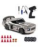 L.O.T CARS Flare Remote Control - 20Kmph, 2.4Ghz, 4 Wheel Drive, Hard Plastic Top with LED Head Light - Underground Silver