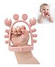 Tony Stark Silicone Baby Teething Toy , No Drop Wrist-Fit Teether for Babies & Toddlers, Soft Silicone Chew Toy for Gum & Molar Relief, Newborn Essentials (Crab Design, Pink)