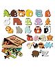 Yay Play AZ Animal Alphabet Wooden Puzzle Set for Kids  52 Wooden Letter & Animal Matching Pieces with Storage Box | Montessori Educational Toy for Toddlers, Preschool Learning & Fine Motor Skills