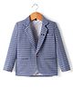 Rikidoos Cotton Woven Full Sleeves Striped Party Blazer - Blue
