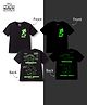 HoneyHap Disney Single Jersey Knit Half Sleeves T-Shirt With Front & Back Mickey Mouse Glow In The Dark Graphics - Black