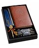 Sanjary Harry Potter Premium Writing Gift Set with Leather Journal, Quill Pen, Ink Bottle and Accessories for Fans and Collectors color design may vary