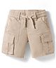 RUFF Cotton Woven Knee Length Solid Bermuda - Beige