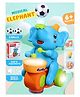 Elecart Musical Walking Elephant Drummer Toy for Kids | Flashing LED Lights, Amazing Sound, Drum Beating & Levitating Ball Feature | Bump & Go Musical Elephant Toy for Boys & Girls